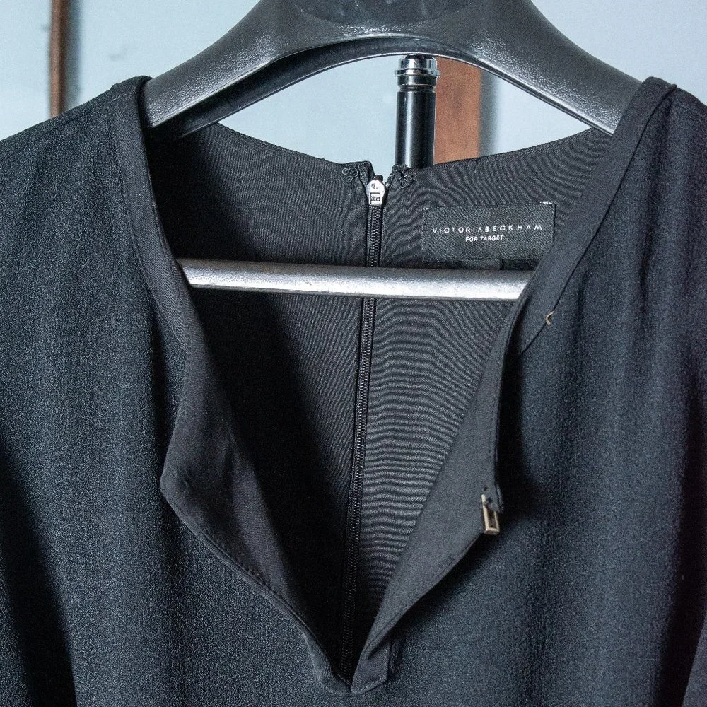 Victoria Beckham Black Romper with Tie Belt - Picture 2 of 3